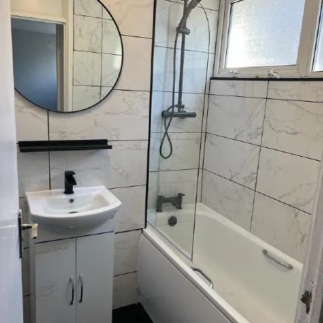 Bathroom installation in Essex with a tiled shower enclosure