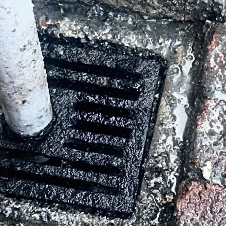 Drainage work in Essex exposing a damaged underground pipe